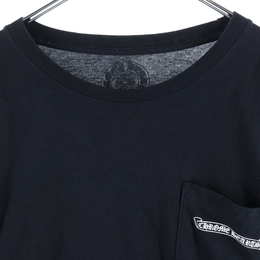 CHROME HEARTS(クロムハーツ) CH L/S T-SHIRTバックスクロールプリント 長袖Tシャツ ロンT ブラック