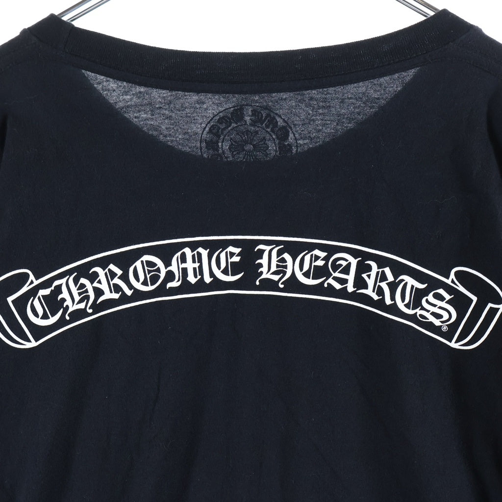 CHROME HEARTS(クロムハーツ) CH L/S T-SHIRTバックスクロールプリント 長袖Tシャツ ロンT ブラック