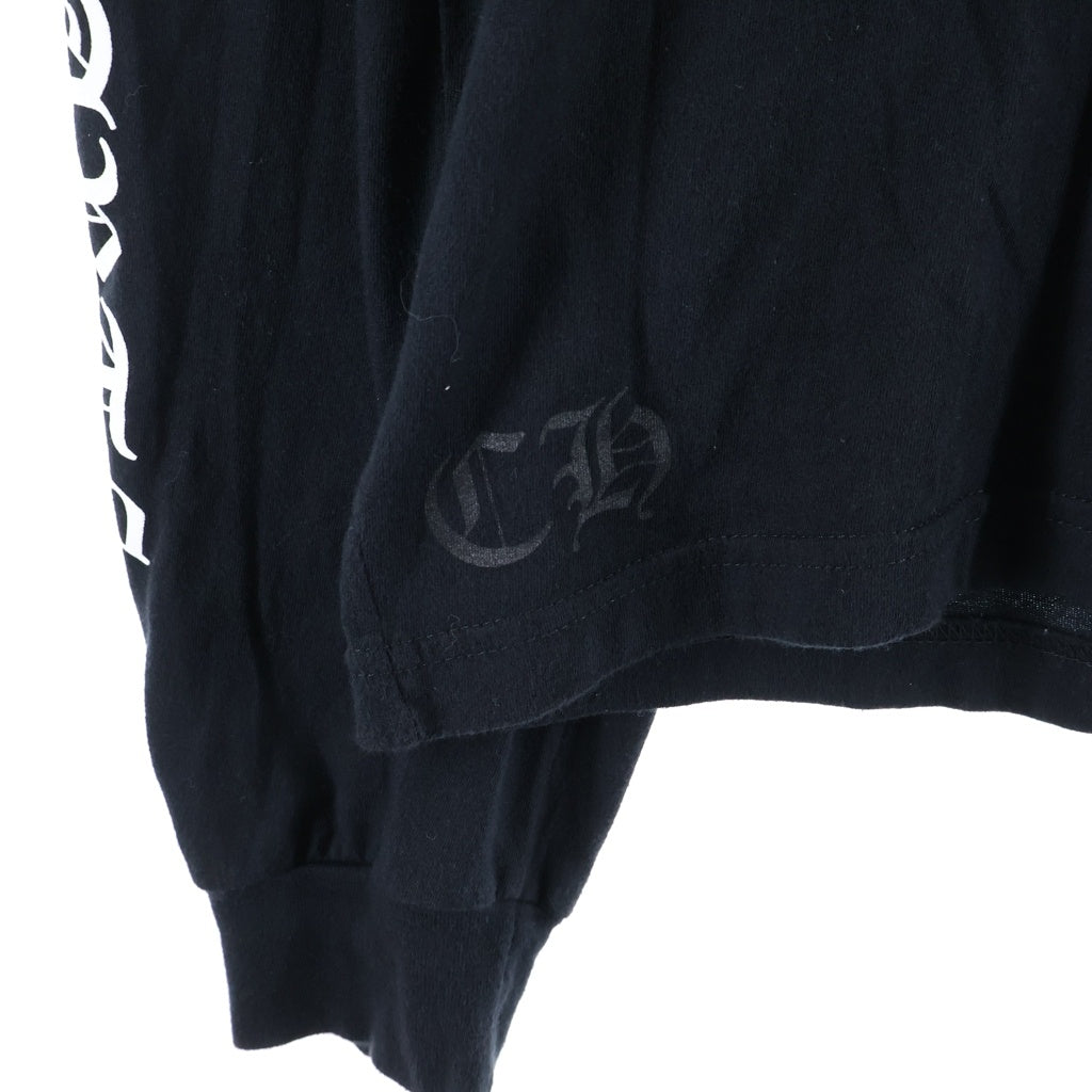 CHROME HEARTS(クロムハーツ) CH L/S T-SHIRTバックスクロールプリント 長袖Tシャツ ロンT ブラック