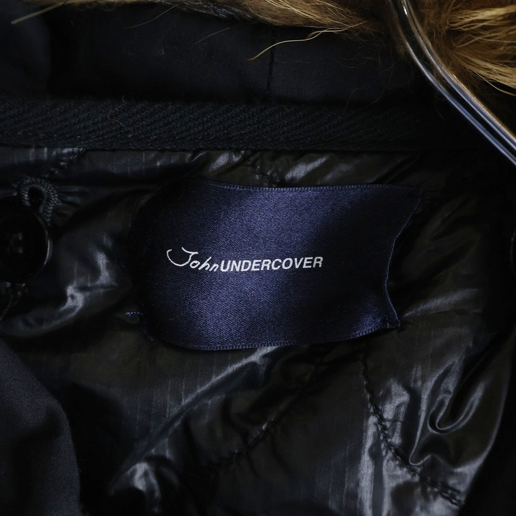 John UNDERCOVER(ジョン アンダーカバー) Mods Coat 裏地ライナー ファー付き モッズコート ブラック JUV4302