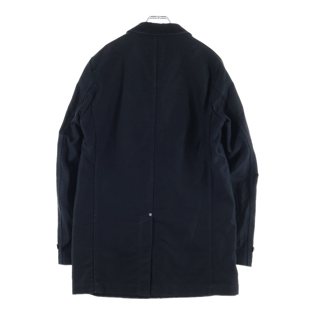 JUNYA WATANABE COMME des GARCONS(ジュンヤワタナベ コムデギャルソン) 12AW HERVIER PRODUCTIONS Coat エルヴィエ プロダクションズ コーデュロイ切替 ステンカラーコート ブラック WJ-C401