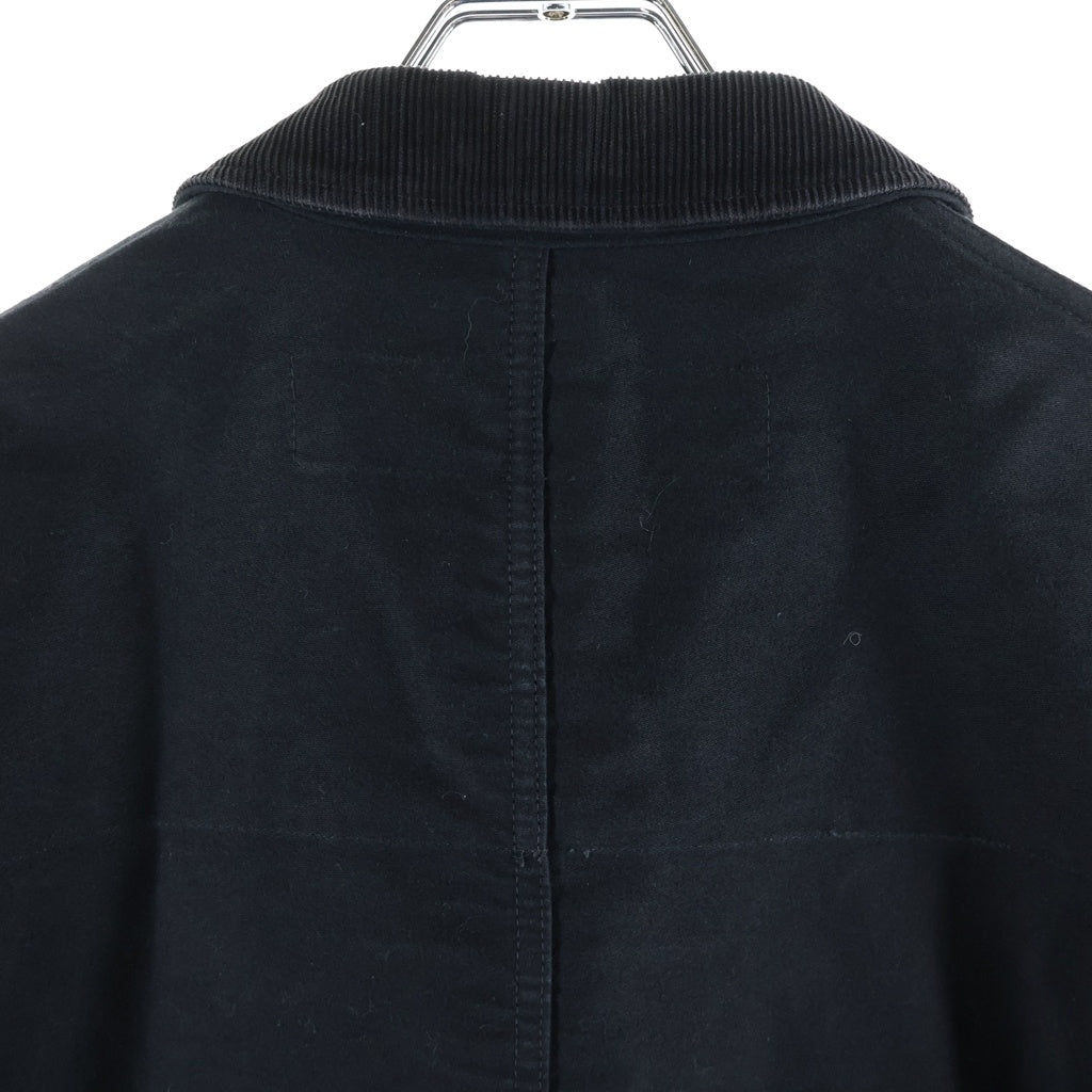 JUNYA WATANABE COMME des GARCONS(ジュンヤワタナベ コムデギャルソン) 12AW HERVIER PRODUCTIONS Coat エルヴィエ プロダクションズ コーデュロイ切替 ステンカラーコート ブラック WJ-C401