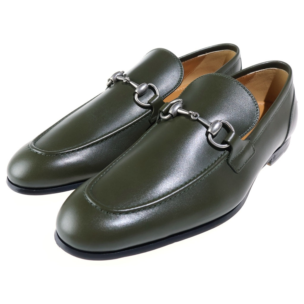 GUCCI(グッチ) Horsebit Loafer ホースビット レザーローファー ローカットシューズ カーキ 834289