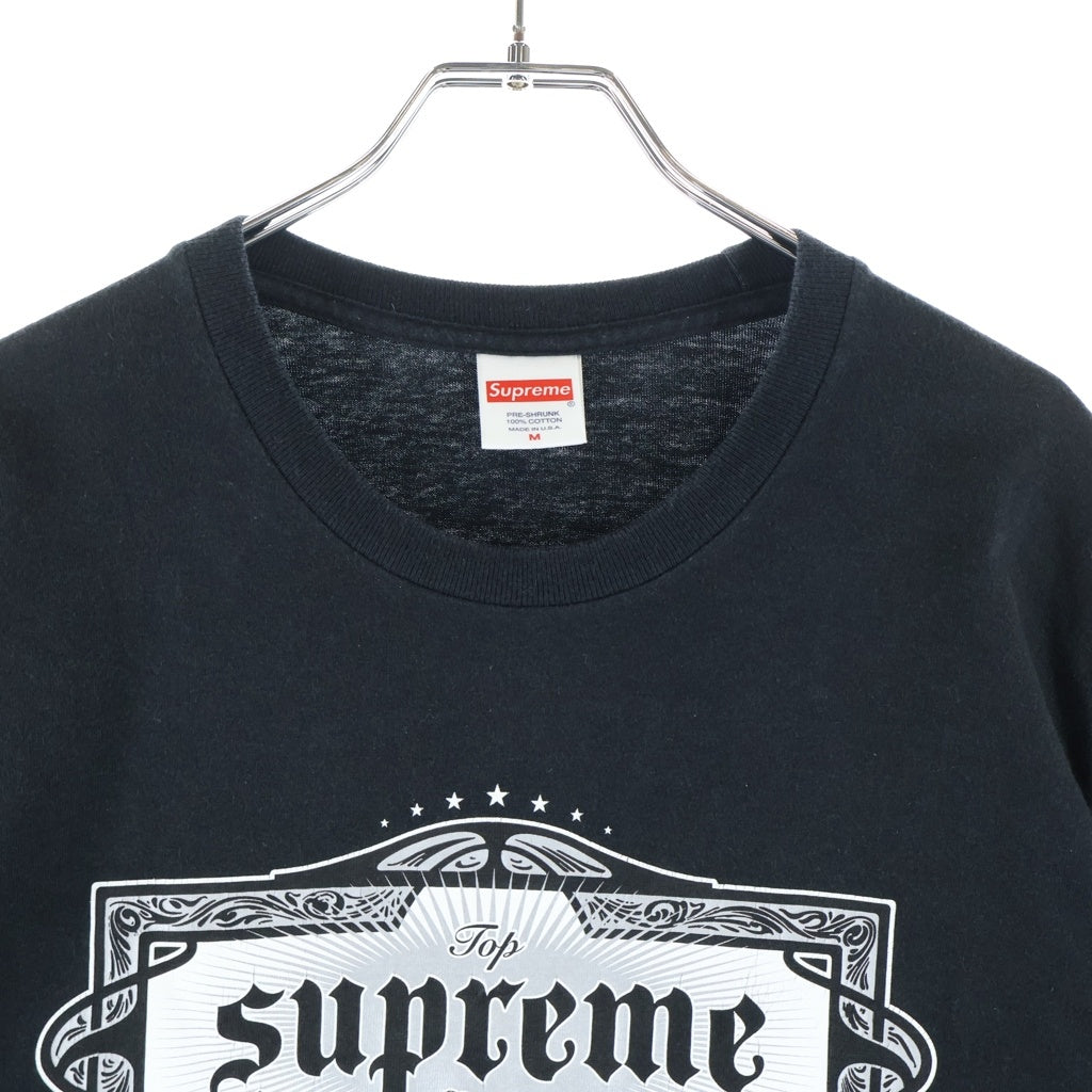 SUPREME(シュプリーム) 22SS Top Shotta Tee トップ ショータ フロントプリント クルーネック半袖Tシャツ カットソー ブラック