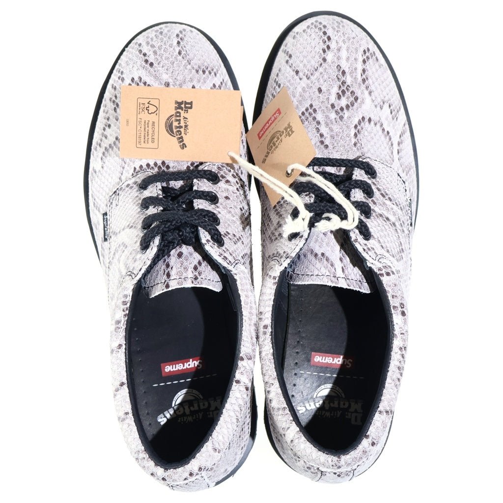 Dr.Martens(ドクターマーチン) 26SS ×Supreme POSTAL SHOE SNAKESKIN シュプリーム スネークスキン レザー ポスタル レースアップ シューズ グレー 43497020