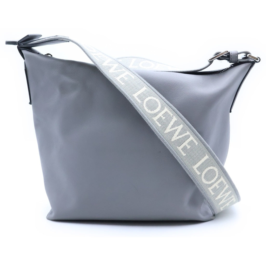 LOEWE(ロエベ) Cubi Shoulder Bag キュービー レザーショルダーバッグ グレー レディース