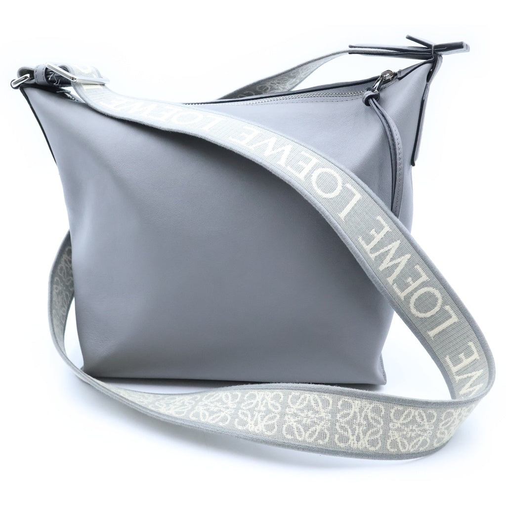 LOEWE(ロエベ) Cubi Shoulder Bag キュービー レザーショルダーバッグ グレー レディース