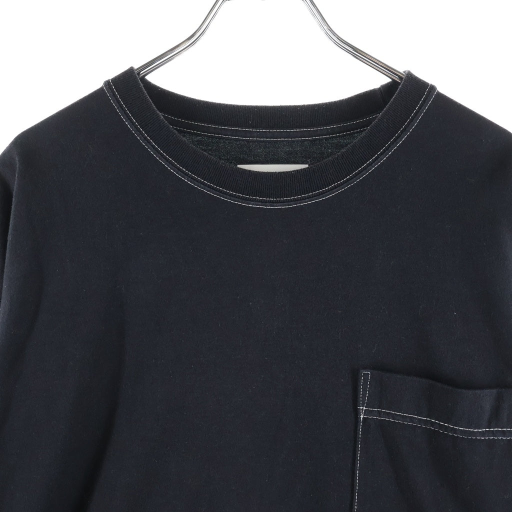 WTAPS(ダブルタップス) 21AW ステッチデザイン クルーネック コットン 長袖Tシャツ カットソー ブラック 212ATDT-CSM09
