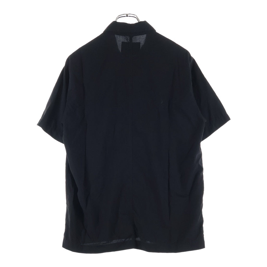 WTAPS(ダブルタップス) 20SS ロゴエンブロイダリー ダブルポケット レギュラーカラー 半袖シャツ ブラック 201BRDT-SHM05