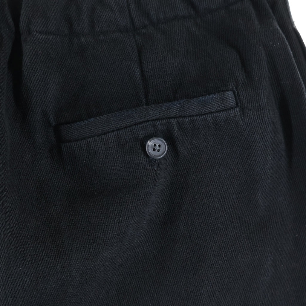 NO BRAND(ノーブランド) (Lauren Manoogian) ローレン マヌージアン WASHED TROUSERS ウォッシュド トラウザーズ パンツ ブラック SPF26B2869W215