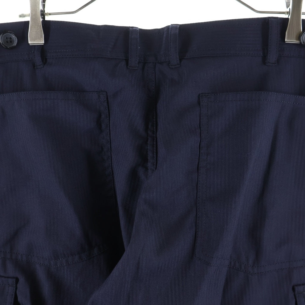 COMME des GARCONS(コムデギャルソン) HERRINGBONE CARGO PANTS ヘリンボーン カーゴ パンツ ネイビー FR-P501-W26-2