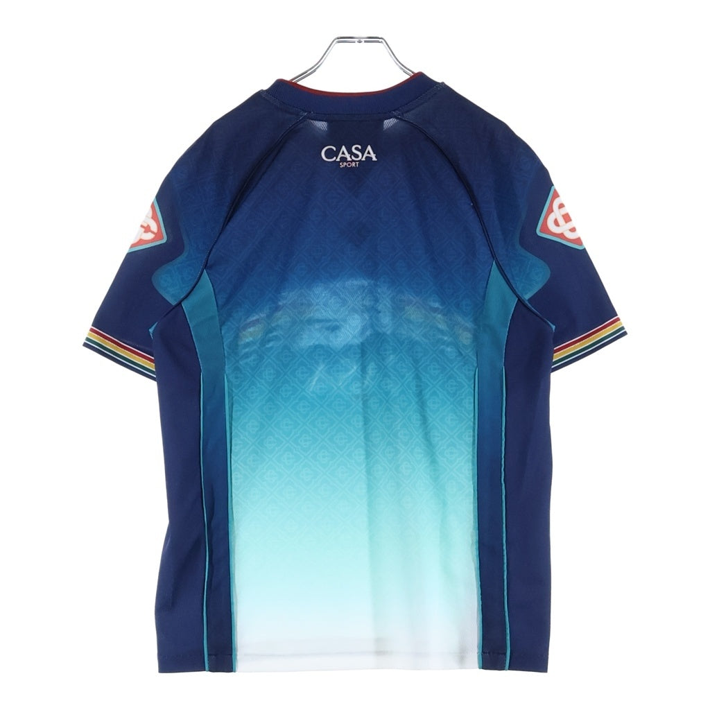 CASABLANCA(カサブランカ) LA DEESSE DU STADE ラ デエス デュ スタド 半袖Tシャツ カットソー ブルー MF24-JTP-291-01