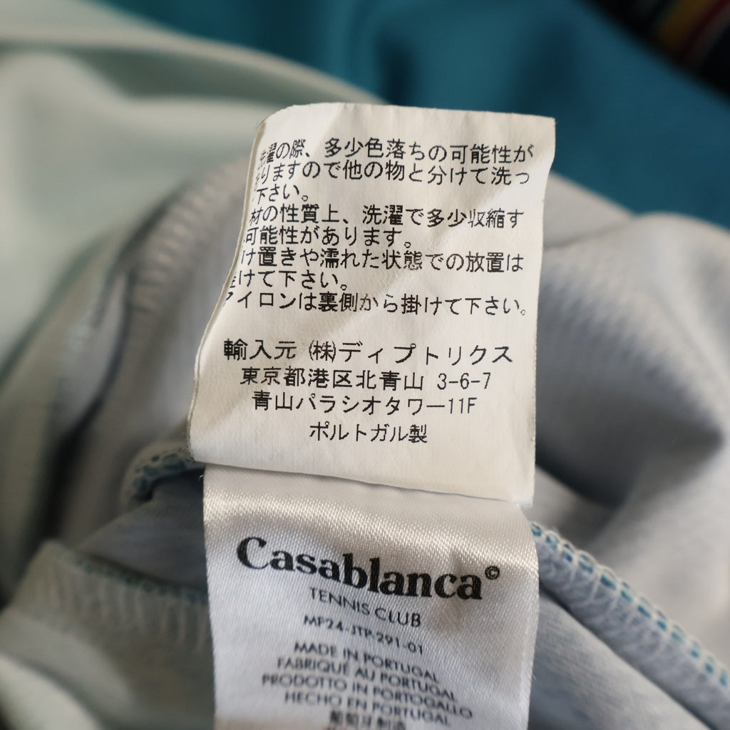 CASABLANCA(カサブランカ) LA DEESSE DU STADE ラ デエス デュ スタド 半袖Tシャツ カットソー ブルー MF24-JTP-291-01