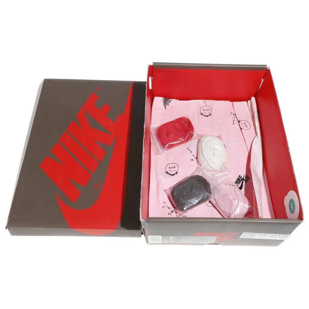 NIKE(ナイキ) × TRAVIS SCOTT AIR JORDAN 1 RETRO HIGH OG TS SP トラヴィススコット エアショー ダン1 ハイカットスニーカーブラウン/ホワイト