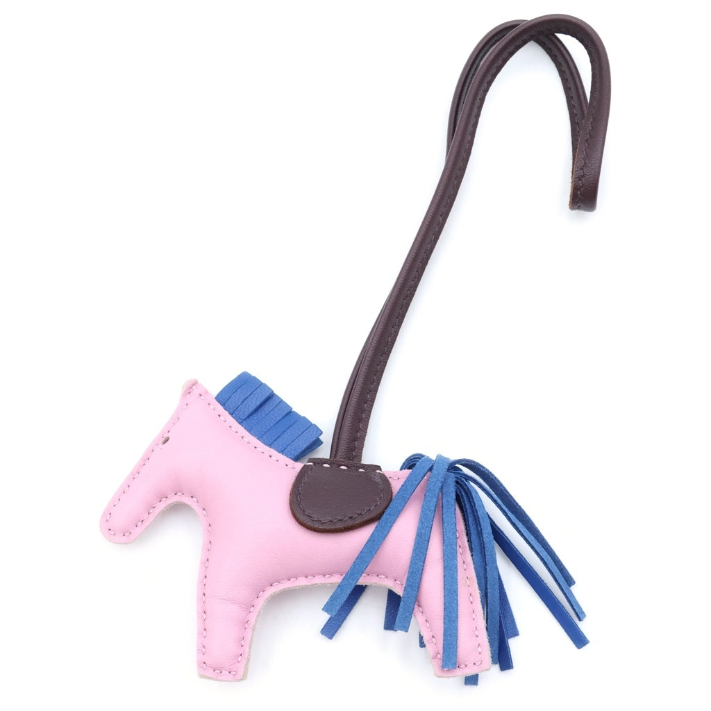HERMES(エルメス) ロデオチャーム PM レザーキーホルダー ピンク Z刻印 レディース