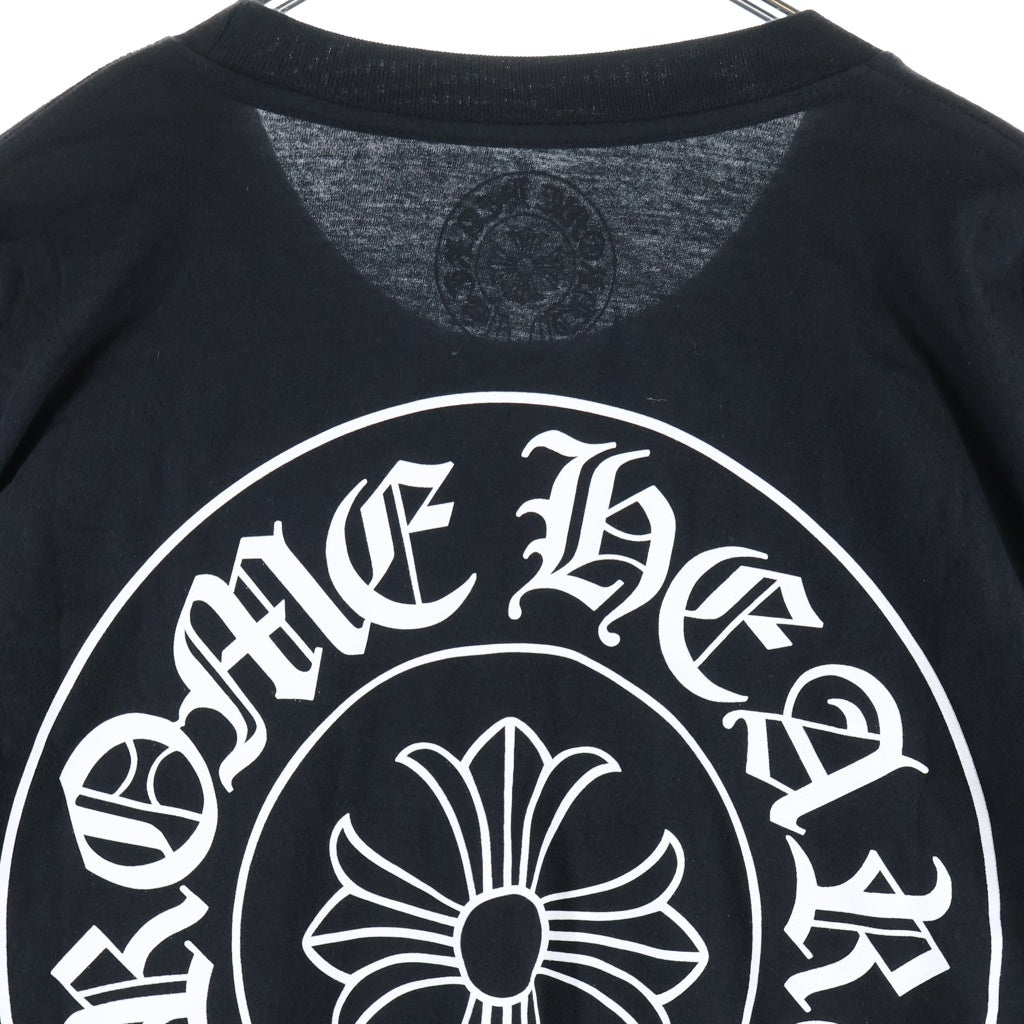 CHROME HEARTS(クロムハーツ) ニューヨーク限定 アームフローラル ホースシュー クルーネック 長袖Tシャツカットソー ブラック