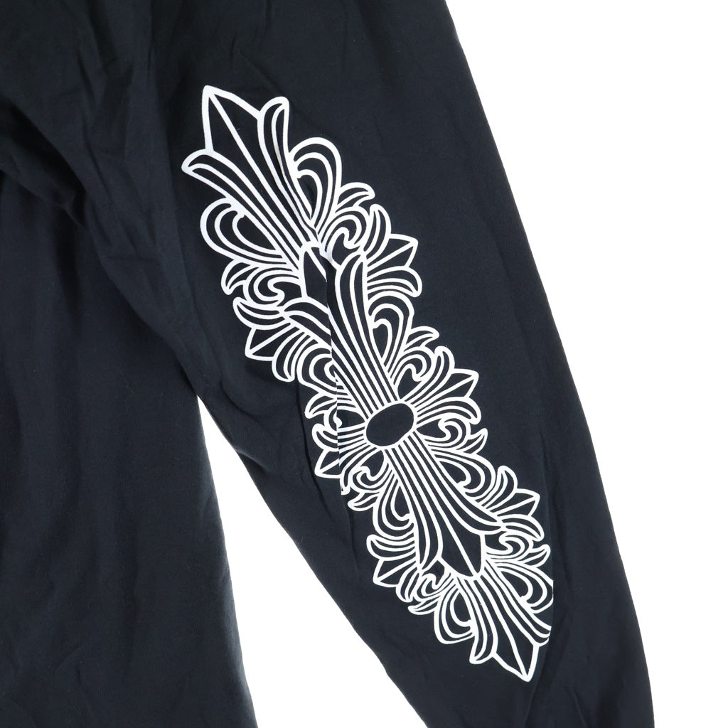 CHROME HEARTS(クロムハーツ) ニューヨーク限定 アームフローラル ホースシュー クルーネック 長袖Tシャツカットソー ブラック