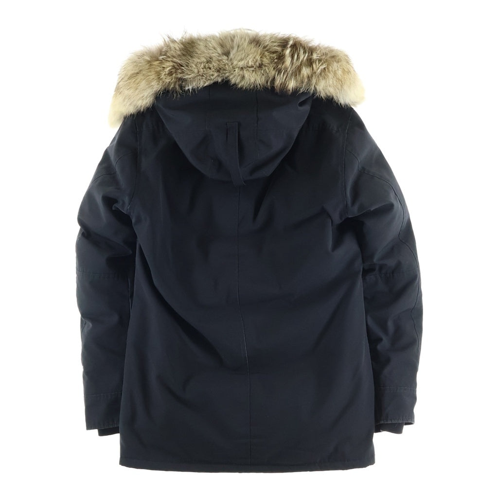 CANADA GOOSE(カナダグース) JASPER PARKA ジャスパー ロゴワッペン ジップアップ ファー付き フーデッド ダウンジャケット ブラック 3438JM
