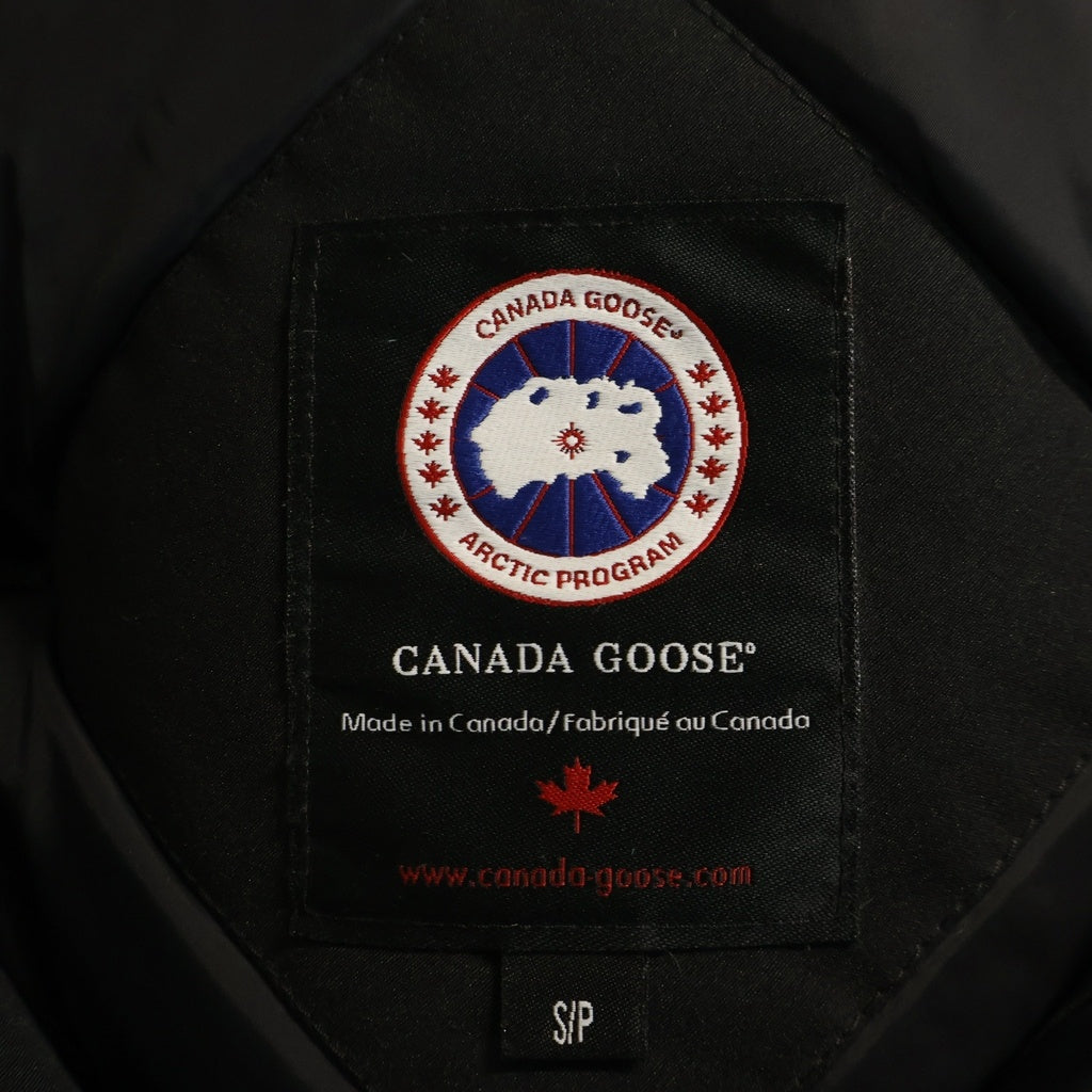 CANADA GOOSE(カナダグース) JASPER PARKA ジャスパー ロゴワッペン ジップアップ ファー付き フーデッド ダウンジャケット ブラック 3438JM