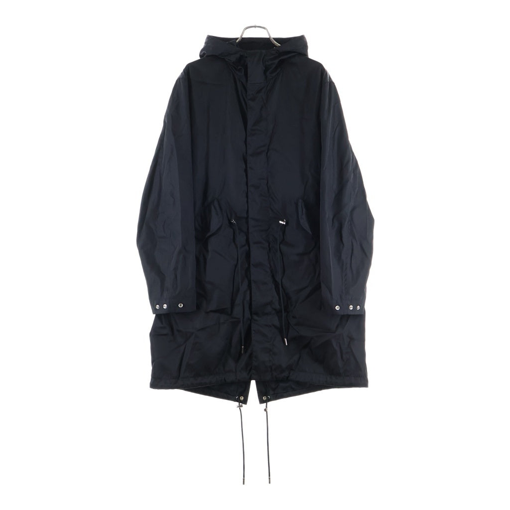 DIOR(ディオール) バックロゴエンブロイダリー ジップアップ フーデッド ナイロン モッズコート ブラック 033C313B4732