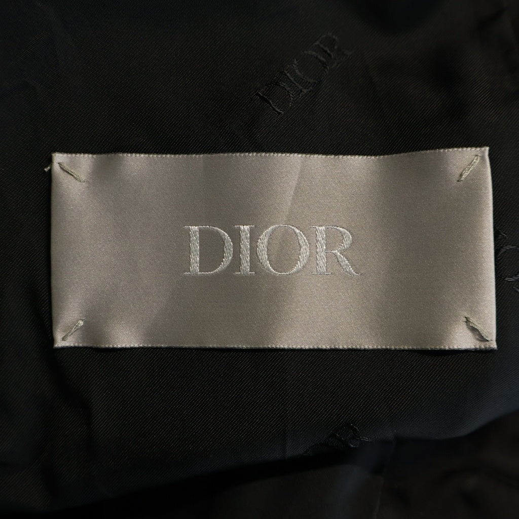 DIOR(ディオール) バックロゴエンブロイダリー ジップアップ フーデッド ナイロン モッズコート ブラック 033C313B4732