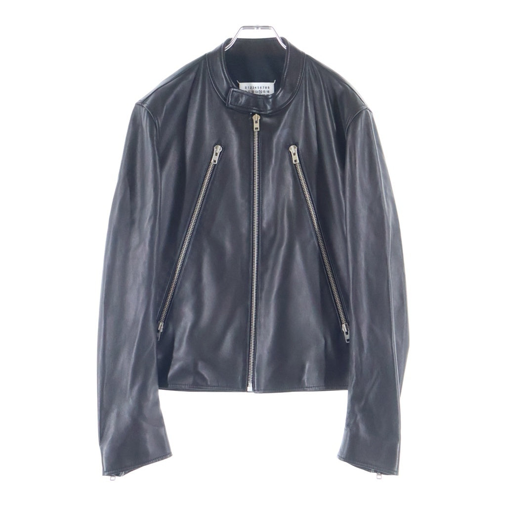 Maison Margiela(メゾンマルジェラ) 5ZIP ライダース レザージャケット ジップアップジャケット ブラック S50AM0489SY1460