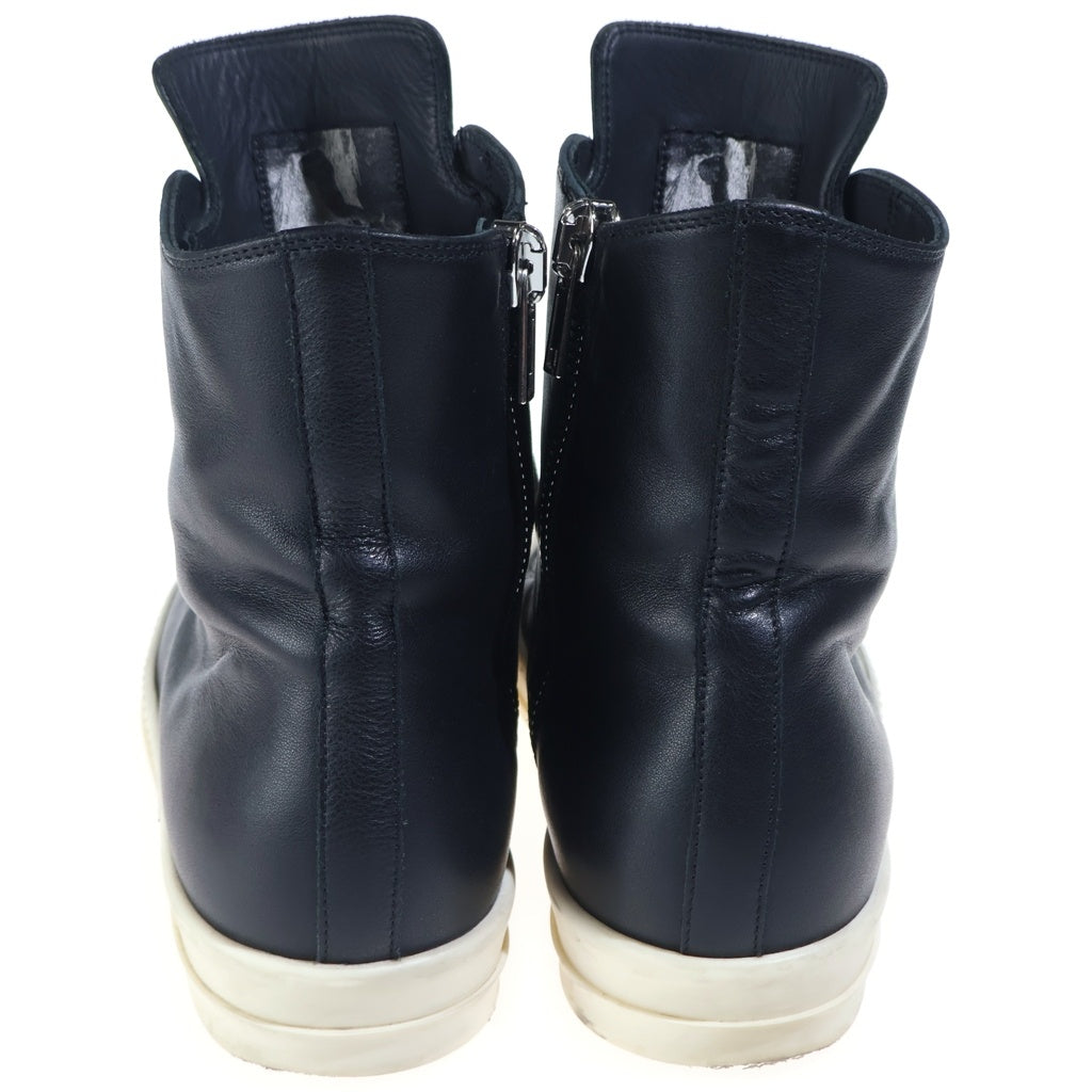 Rick Owens(リックオウエンス) TEMPLE SNEAKERS レザーハイカットスニーカー ブラック RU01F2890-LCO