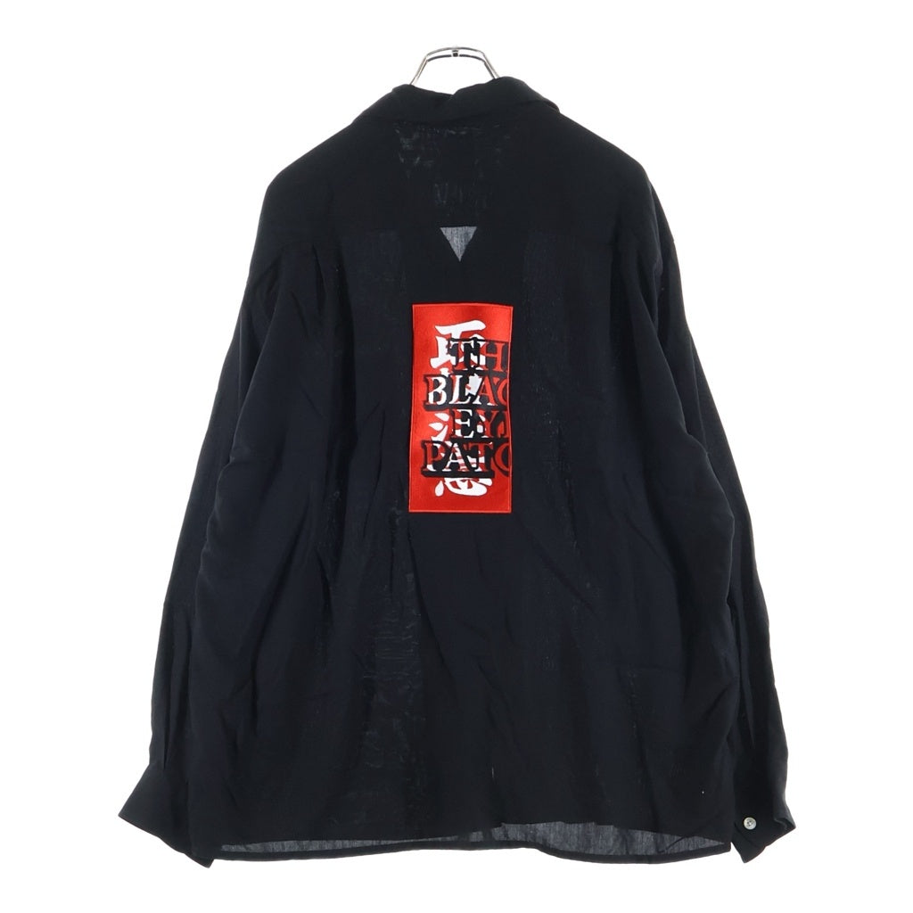 WACKO MARIA(ワコマリア) ×THE BLACK EYE PATCH 50's shirt ブラックアイパッチ 長袖オープンカラーシャツ ブラック