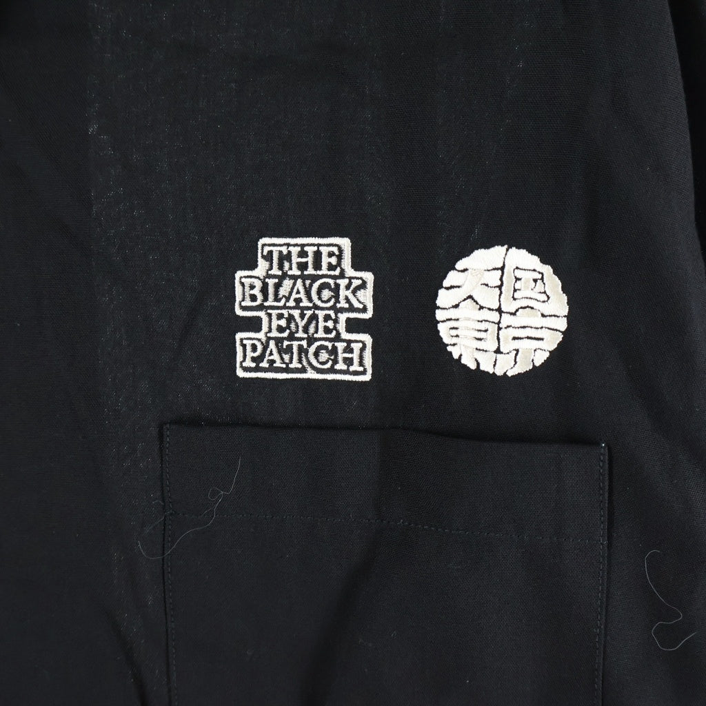 WACKO MARIA(ワコマリア) ×THE BLACK EYE PATCH 50's shirt ブラックアイパッチ 長袖オープンカラーシャツ ブラック