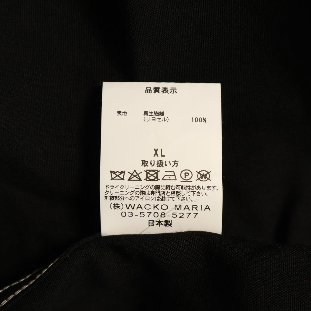 WACKO MARIA(ワコマリア) ×THE BLACK EYE PATCH 50's shirt ブラックアイパッチ 長袖オープンカラーシャツ ブラック