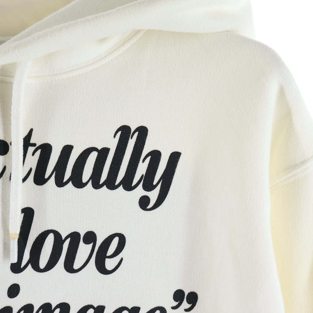 OFF-WHITE(オフホワイト) 18AW ×DOVER STREET MARKET FELL IN LOVE AN IMAGE HOODIE ×ドーバストリートマーケット フェルインラブウィズアンイメージ フーディー ホワイト