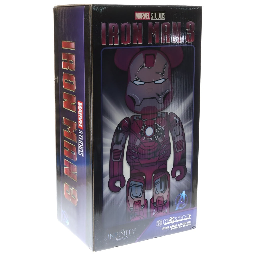 MEDICOM TOY(メディコムトイ) BE@RBRICK IRON MAN MARK VII 1000% ベアブリック アイアンマン ダメージ フィギュア レッド