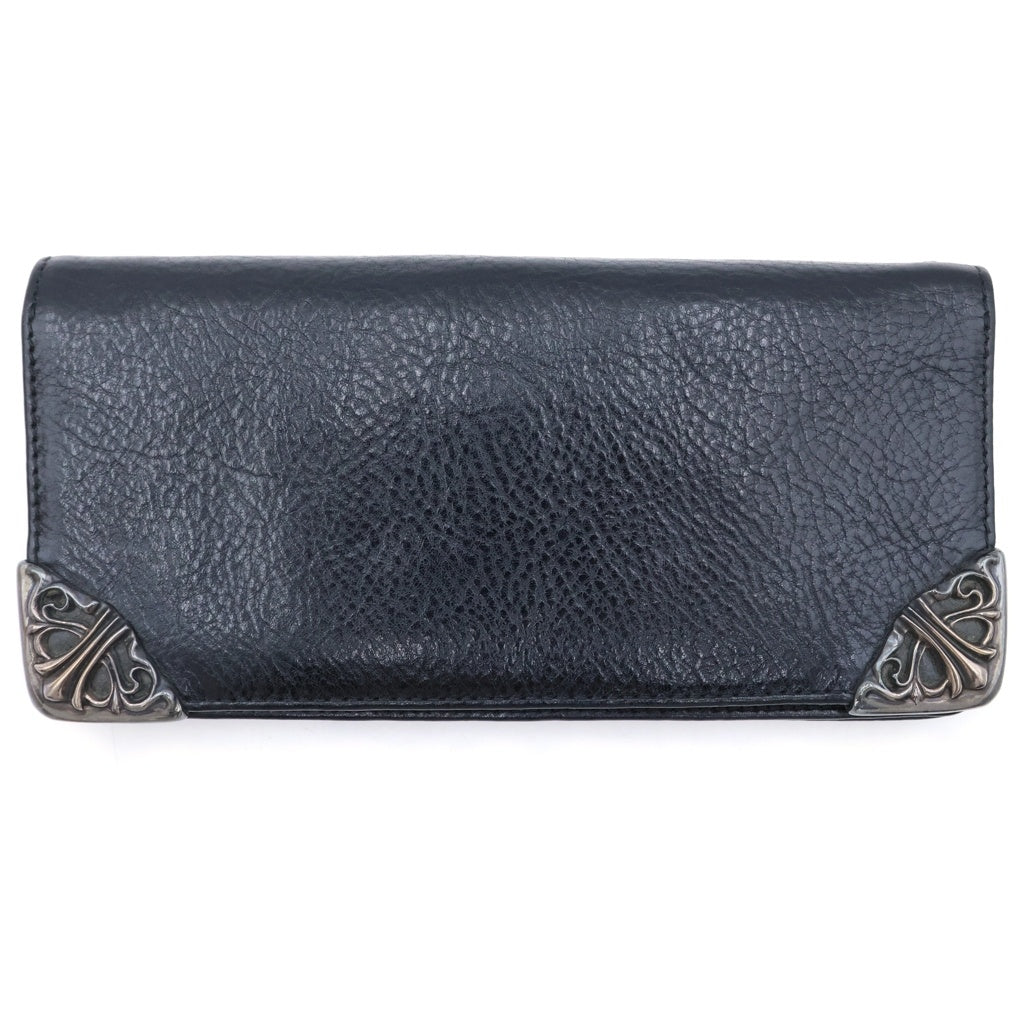CHROME HEARTS(クロムハーツ) LNG SNGL FOLD TIPS シングルフォールド ロング レザーウォレット 財布 ブラック