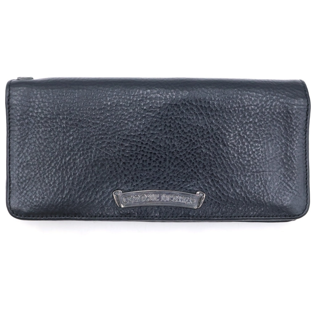 CHROME HEARTS(クロムハーツ) LNG SNGL FOLD TIPS シングルフォールド ロング レザーウォレット 財布 ブラック