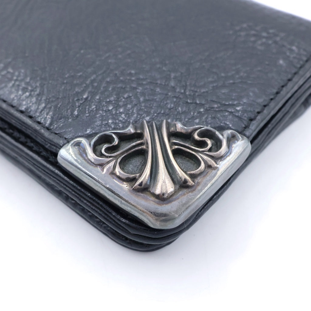 CHROME HEARTS(クロムハーツ) LNG SNGL FOLD TIPS シングルフォールド ロング レザーウォレット 財布 ブラック