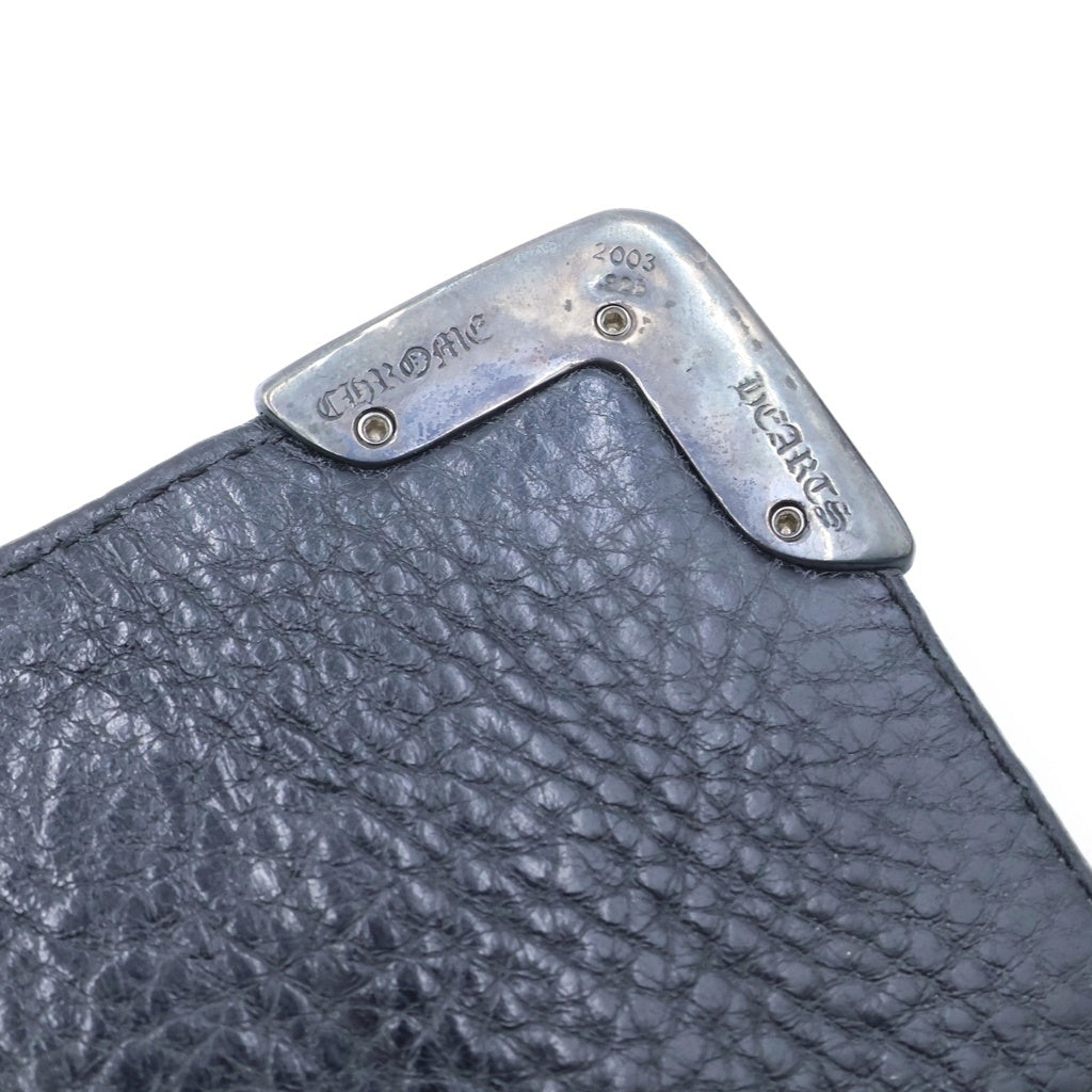 CHROME HEARTS(クロムハーツ) LNG SNGL FOLD TIPS シングルフォールド ロング レザーウォレット 財布 ブラック