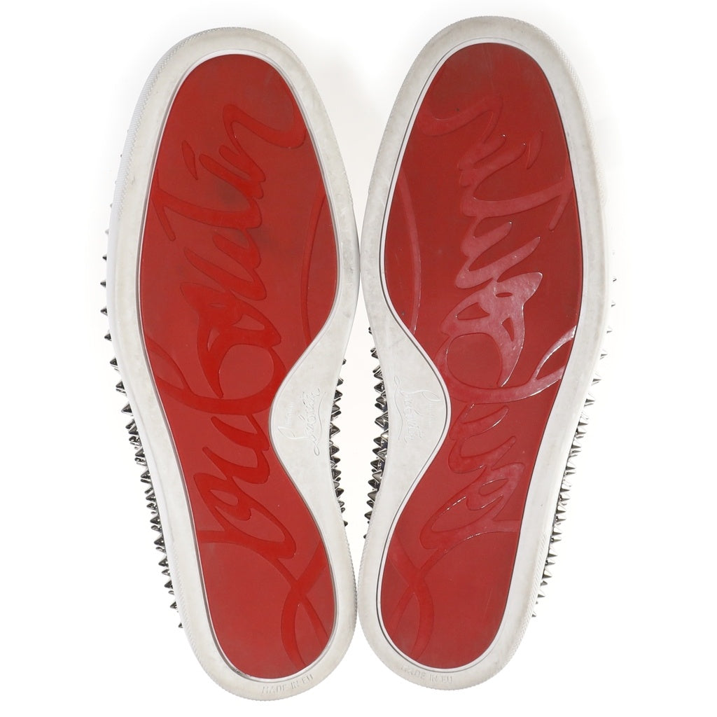 CHRISTIAN LOUBOUTIN(クリスチャンルブタン) ROLLER BOAT FLAT DENIM ローラーボート スタッズデザイン フラット ローカット デニム スニーカー インディゴ 1170737