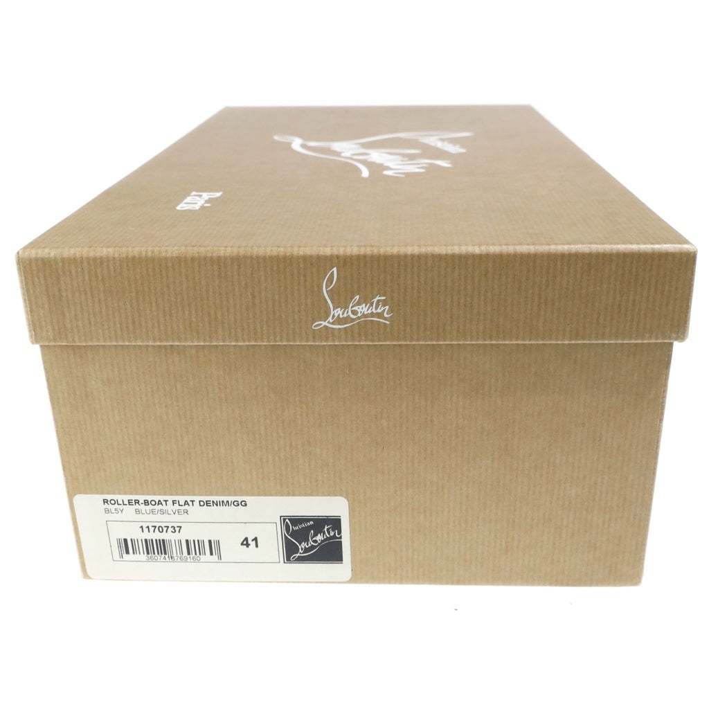 CHRISTIAN LOUBOUTIN(クリスチャンルブタン) ROLLER BOAT FLAT DENIM ローラーボート スタッズデザイン フラット ローカット デニム スニーカー インディゴ 1170737