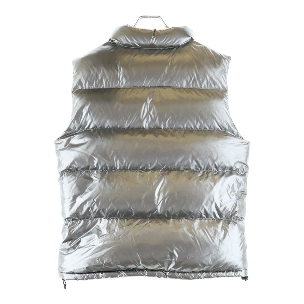 F.C.R.B./F.C.Real Bristol/FCRB(エフシーアールビー/エフシーレアルブリストル) 24AW DOWN VEST ロゴワッペン ジップアップ ナイロン ダウンベスト シルバー FCRB-242026