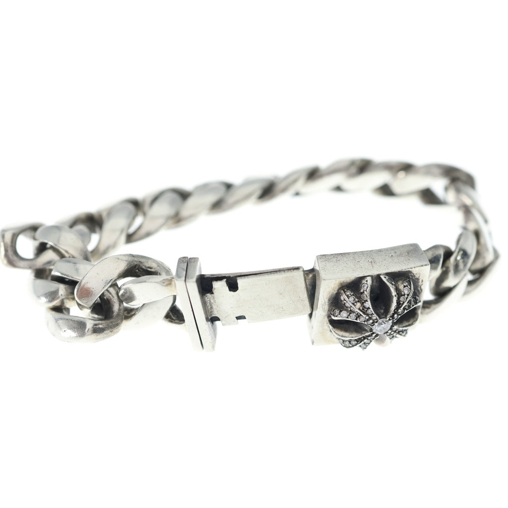 CHROME HEARTS(クロムハーツ) BOX CLSC P/DIA SML CHX スモールBOX ID PAVEダイヤ シルバーブレスレット