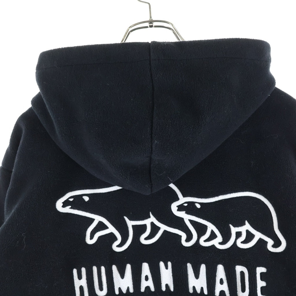 HUMAN MADE(ヒューマンメイド) FLEESE HOODIE フリースプルオーバーパーカー ブルゾン ブラック HM28CS020
