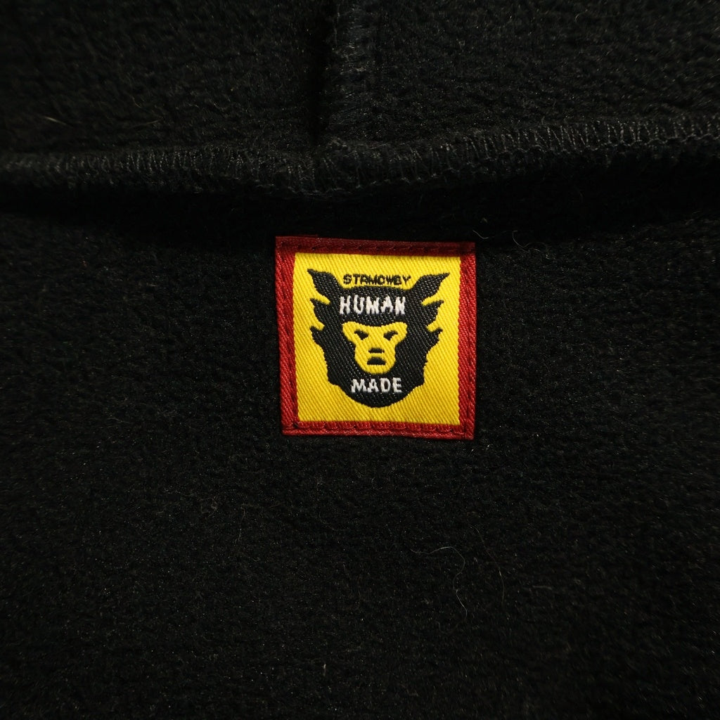 HUMAN MADE(ヒューマンメイド) FLEESE HOODIE フリースプルオーバーパーカー ブルゾン ブラック HM28CS020