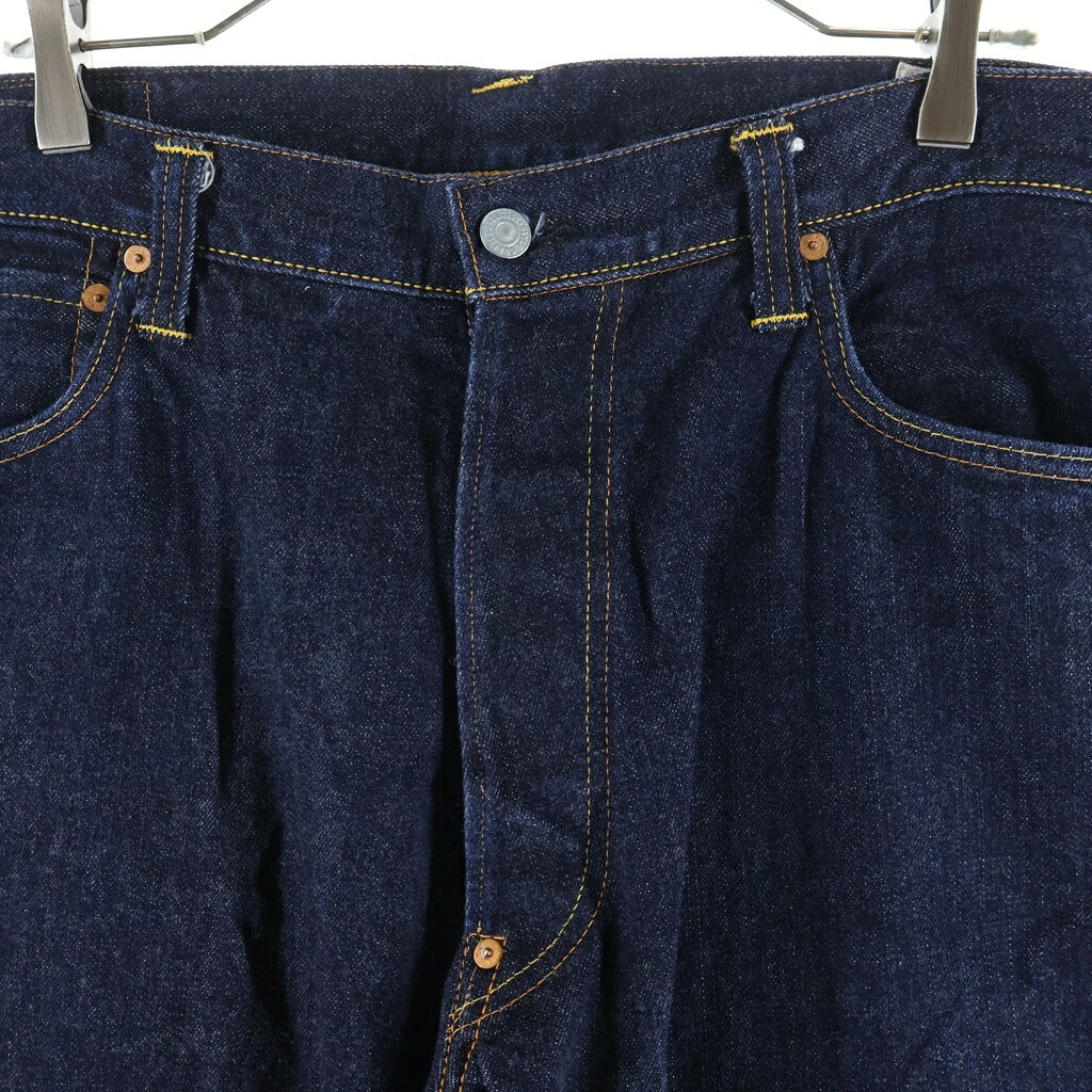 EVISU(エビス) カモメマーク マルチポケット デニムパンツ ワイドパンツ インディゴ