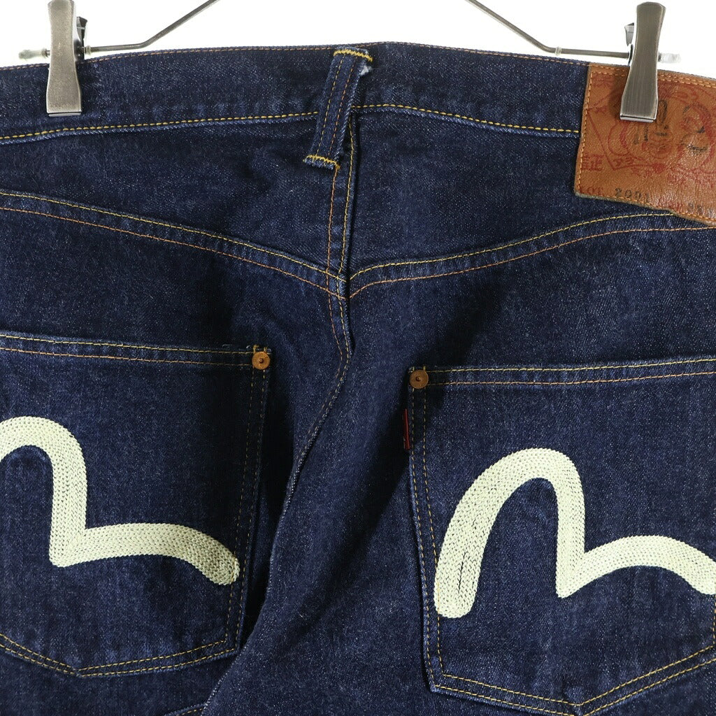 EVISU(エビス) カモメマーク マルチポケット デニムパンツ ワイドパンツ インディゴ