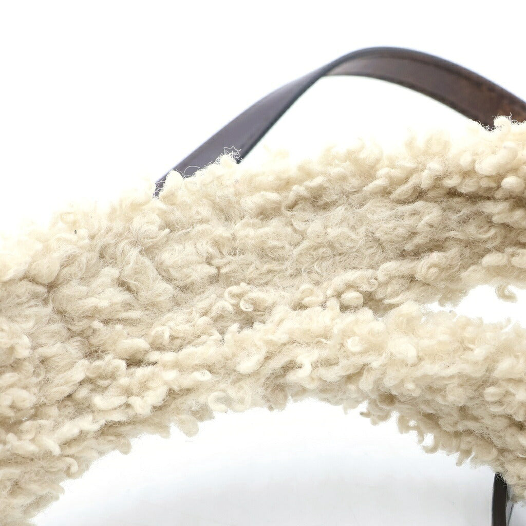 STELLA McCARTNEY(ステラマッカートニー) Logo Plush-Lined Crossbody Tote Bag ロゴ プラッシュライニング ヴィーガンレザー ダメージ加工 ポーチ付き クロスボディ トートバッグ ショルダーバッグ ブラウン