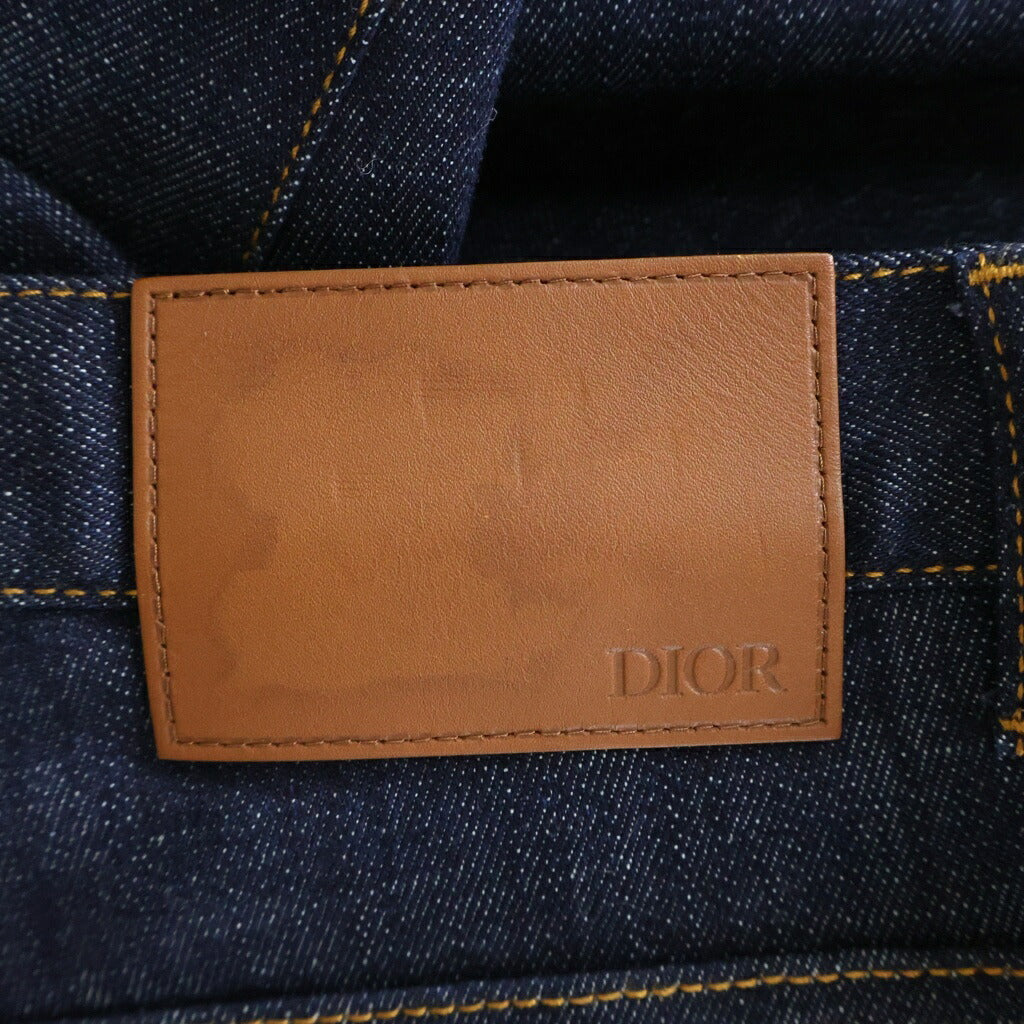 DIOR(ディオール) Raw Cotton Denim Long Slim-Fit Oblique Jeans オブリーク デニムパンツ インディゴ 193DS00C226X