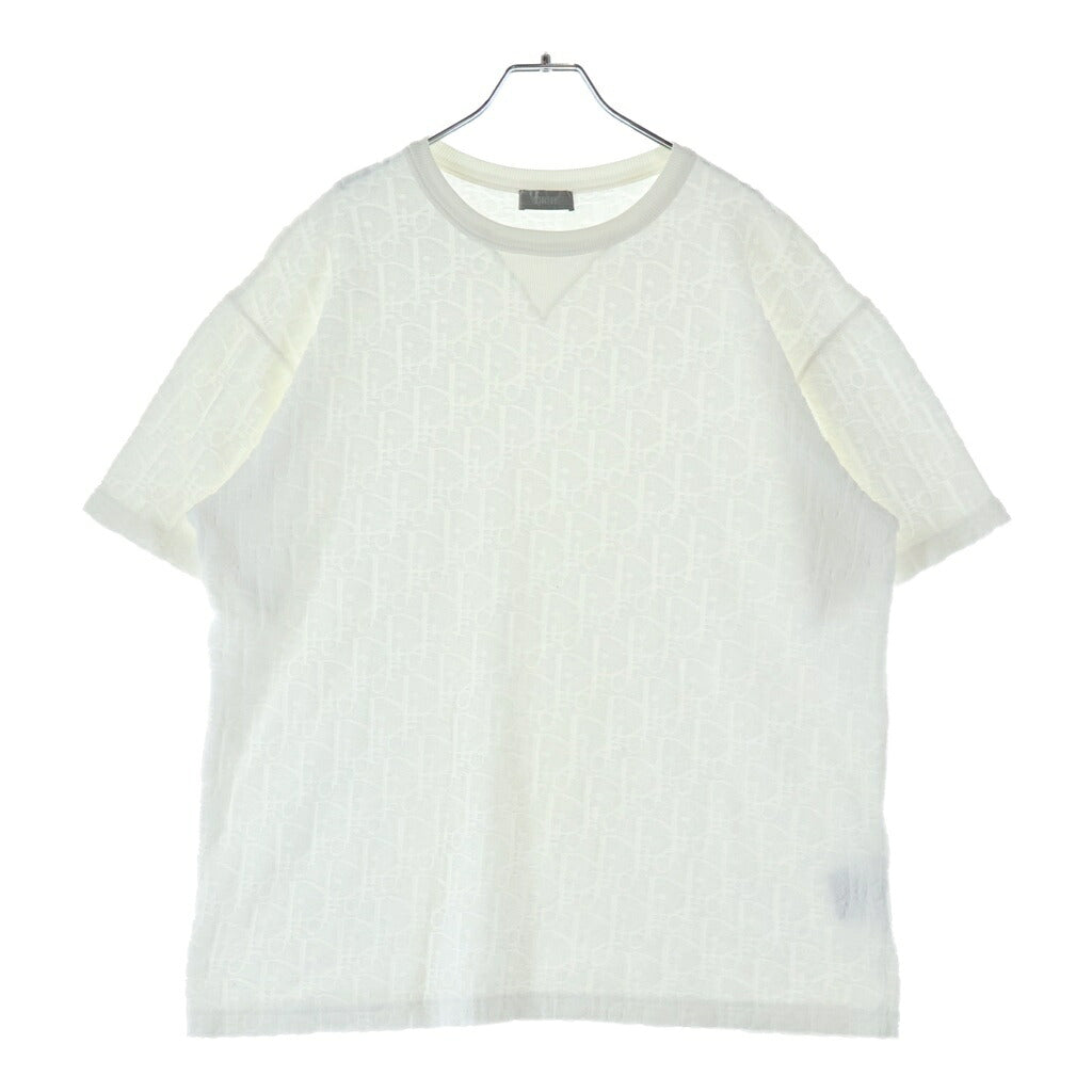 DIOR(ディオール) Oblique Terry Cotton T-Shirt オブリーク テリーコットン 半袖Tシャツ ホワイト 113J692A0614