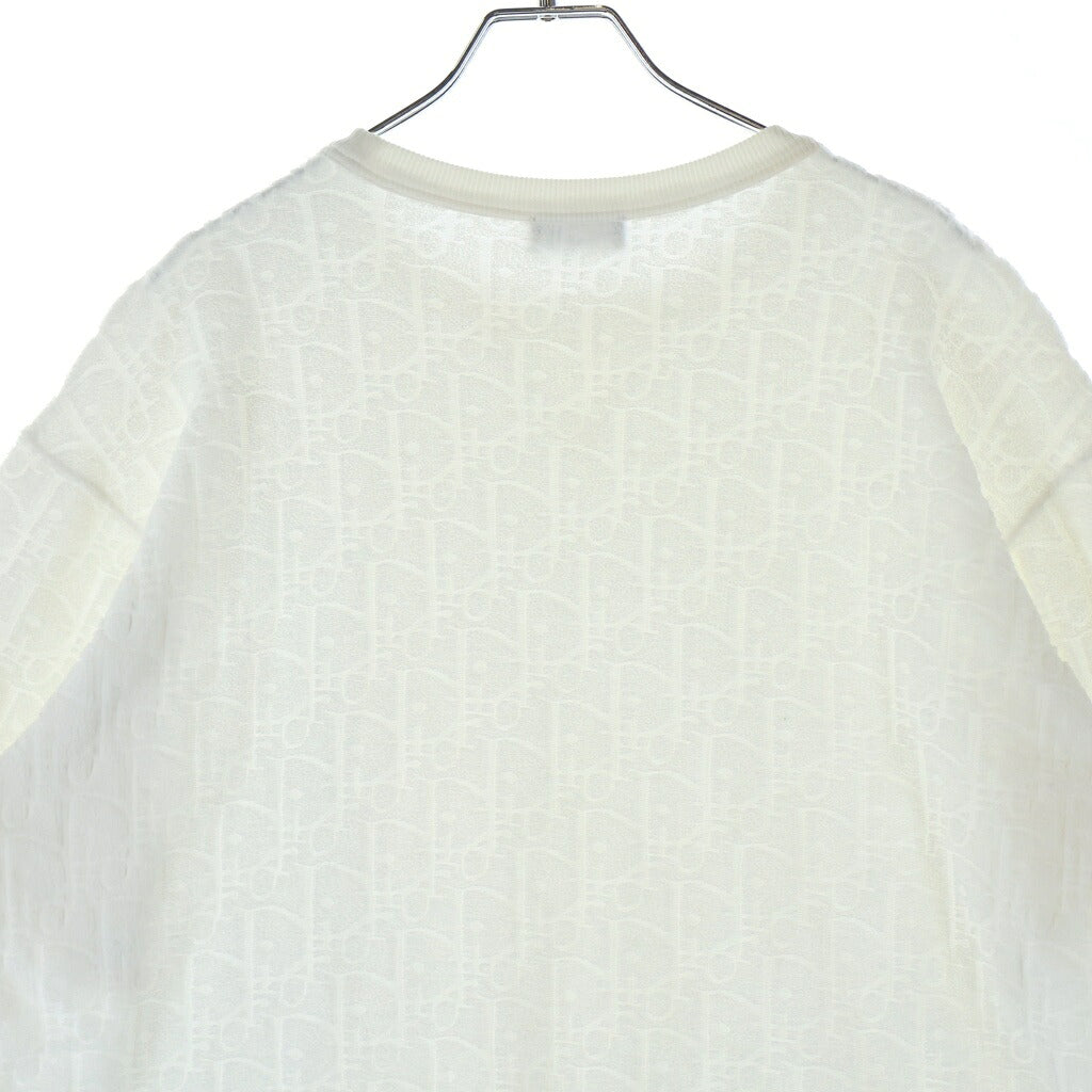 DIOR(ディオール) Oblique Terry Cotton T-Shirt オブリーク テリーコットン 半袖Tシャツ ホワイト 113J692A0614