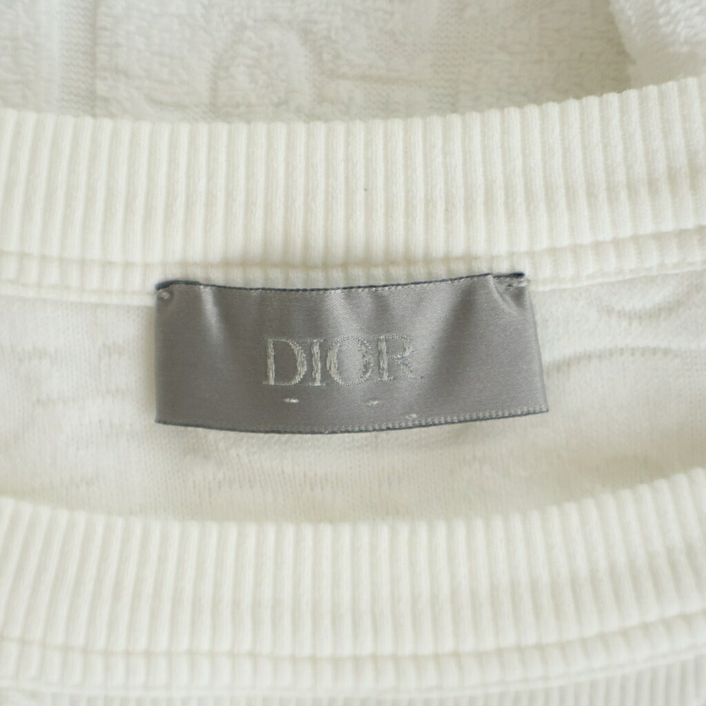DIOR(ディオール) Oblique Terry Cotton T-Shirt オブリーク テリーコットン 半袖Tシャツ ホワイト 113J692A0614