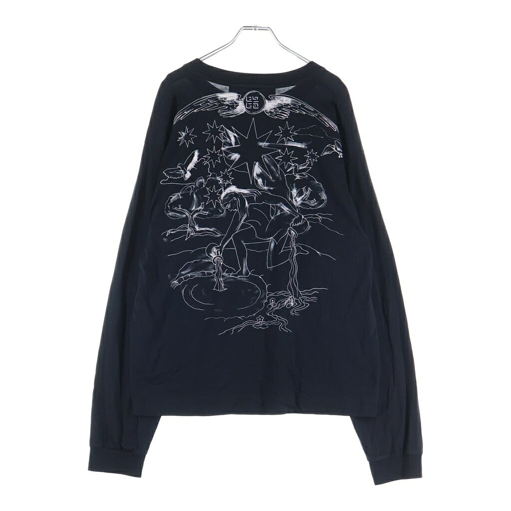 GIVENCHY(ジバンシィ) Tarot Print Boxy Fit Long Sleeve T-Shirt タロットプリント 長袖Tシャツ ロンT ブラック BM71KP3YN0